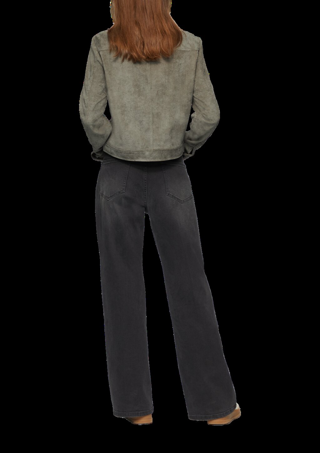 Kurze Cordjacke mit aufgesetzten Taschen