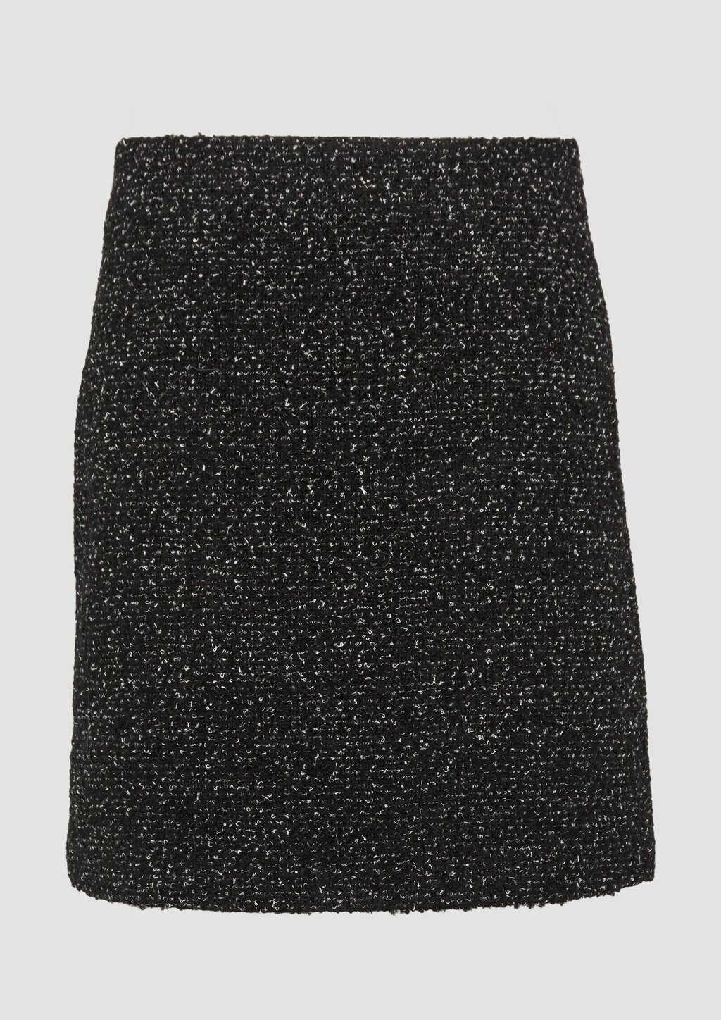 Kurzer Bouclé-Rock mit verdecktem Reißverschluss