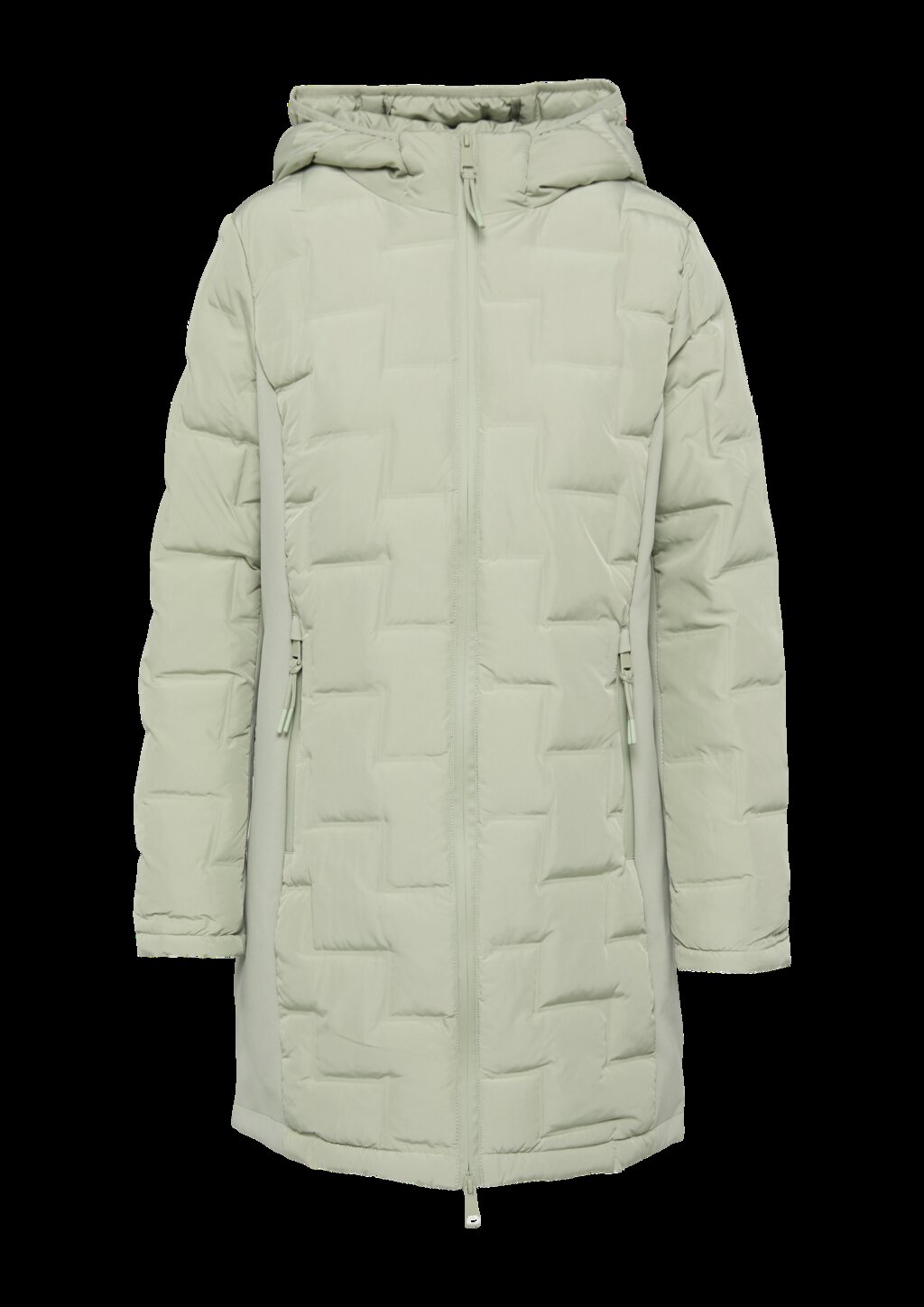 Wattierter Mantel im Fabricmix