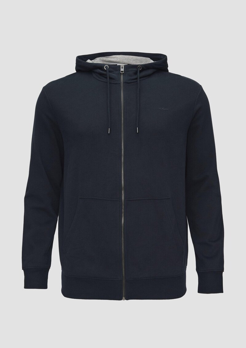 Sweatshirt-Jacke mit Kapuze und Logo