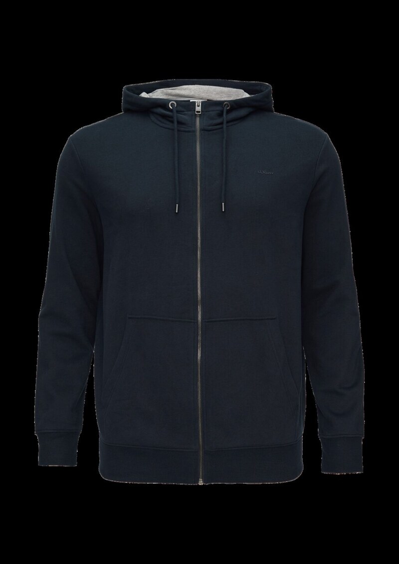 Sweatshirt-Jacke mit Kapuze und Logo