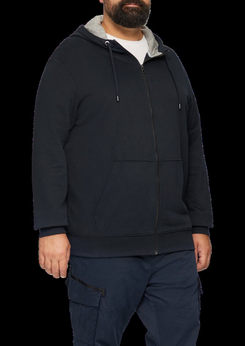 Sweatshirt-Jacke mit Kapuze und Logo