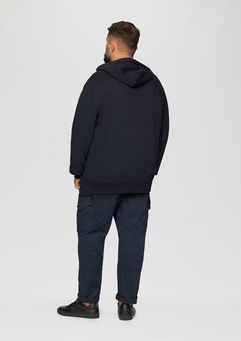 Sweatshirt-Jacke mit Kapuze und Logo