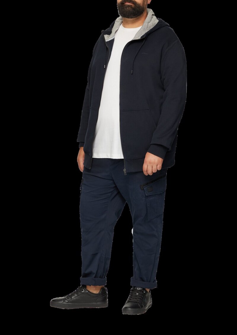 Sweatshirt-Jacke mit Kapuze und Logo