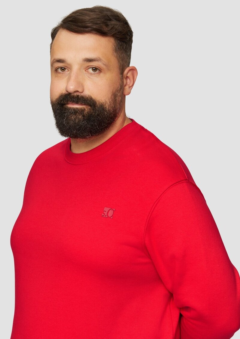 Sweatshirt aus Baumwollmix mit Logo-Detail