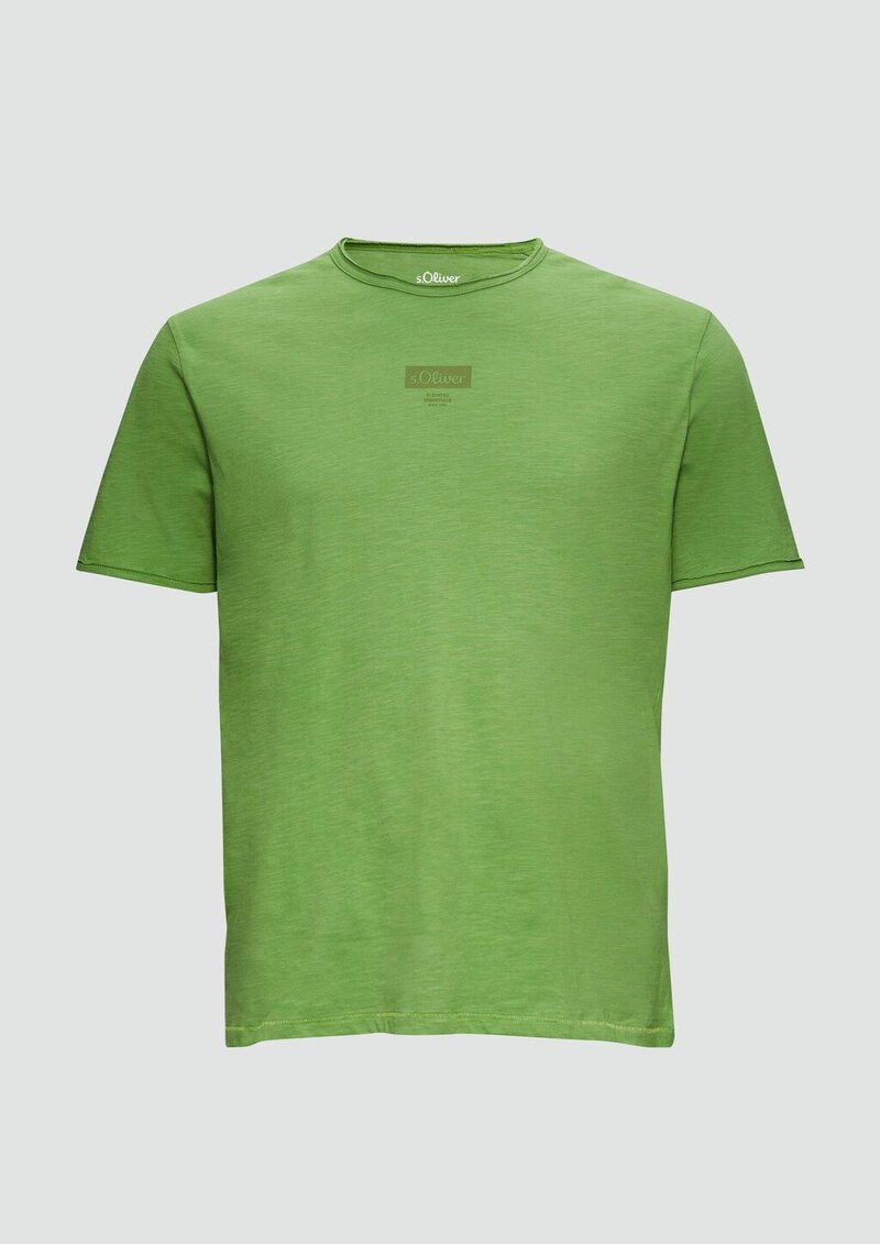 T-Shirt mit Flammgarnstruktur