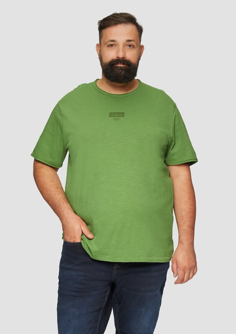 T-Shirt mit Flammgarnstruktur