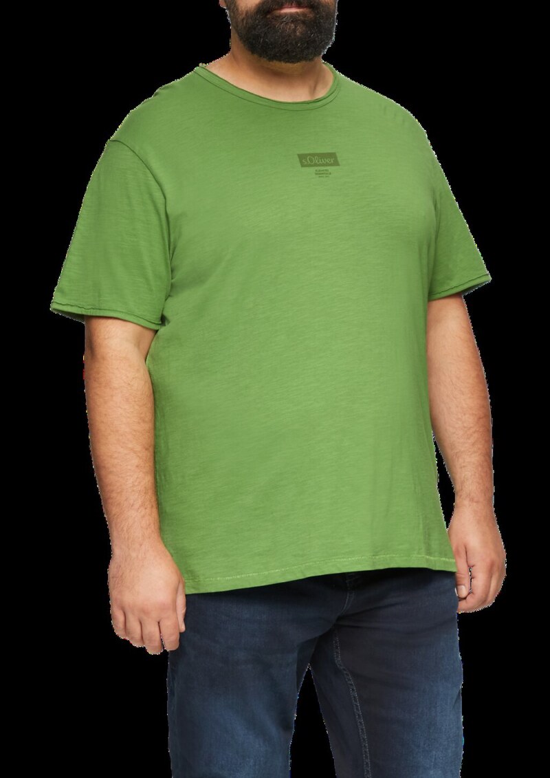 T-Shirt mit Flammgarnstruktur