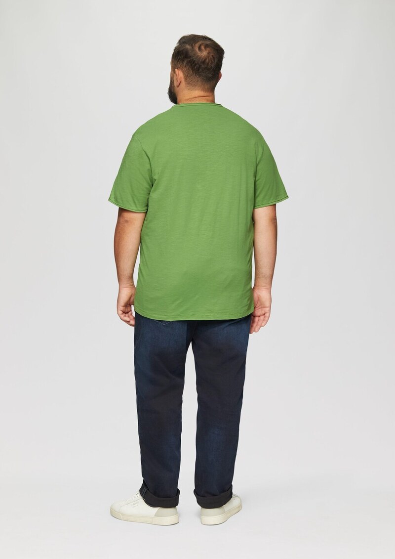 T-Shirt mit Flammgarnstruktur