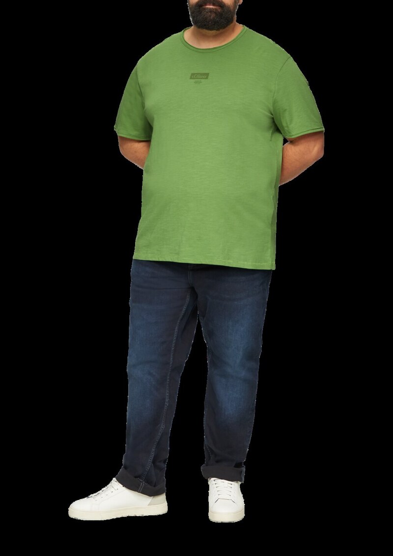 T-Shirt mit Flammgarnstruktur