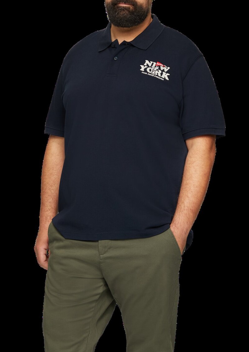 Poloshirt aus Baumwollpiqué mit Peanuts®-Motiv