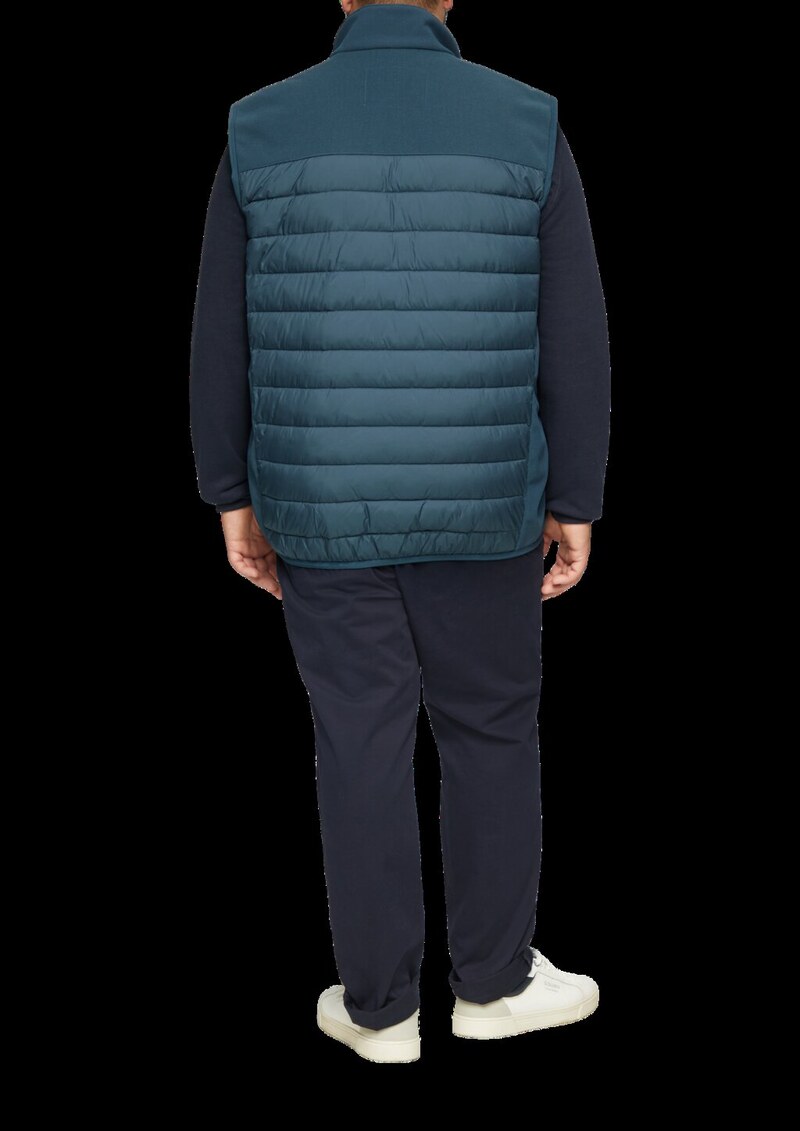 Pufferweste aus Softshell mit Kontrast-Details