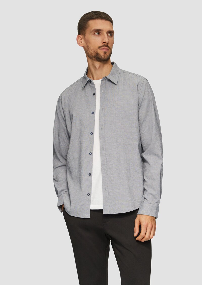 Strukturiertes Hemd aus Seersucker