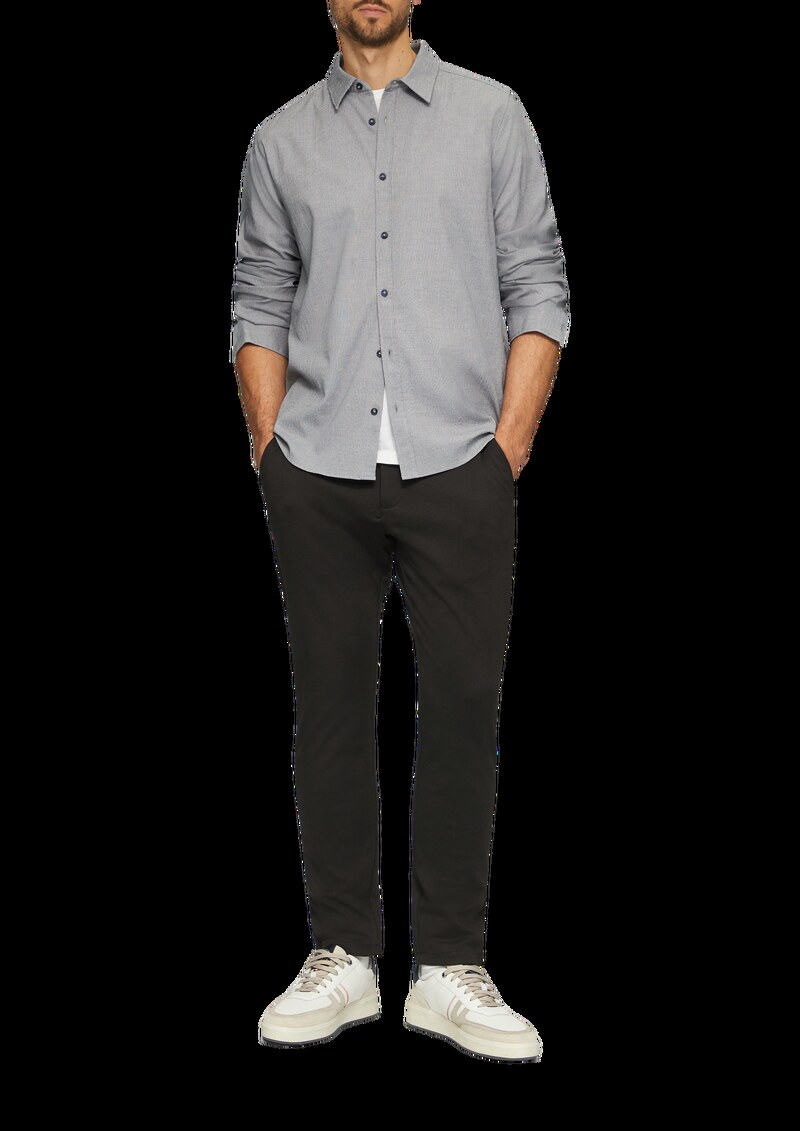 Strukturiertes Hemd aus Seersucker