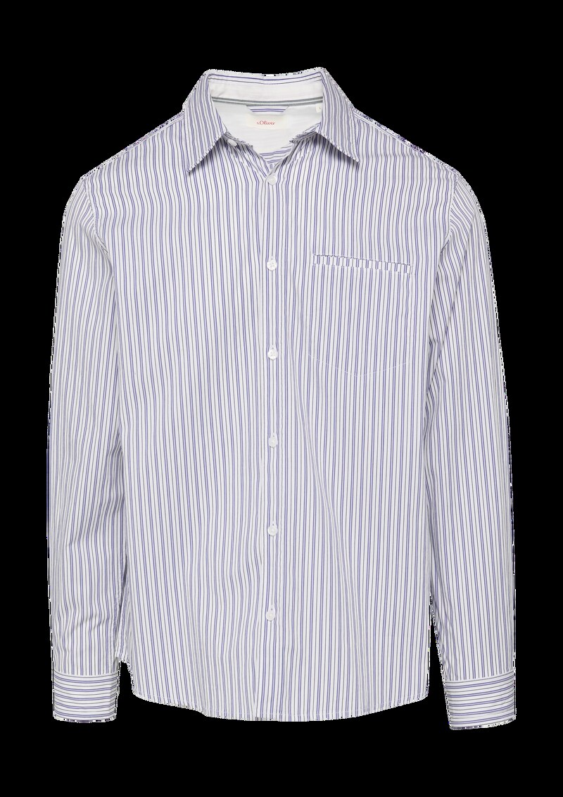 Regular Fit: Gestreiftes Hemd aus Popelin