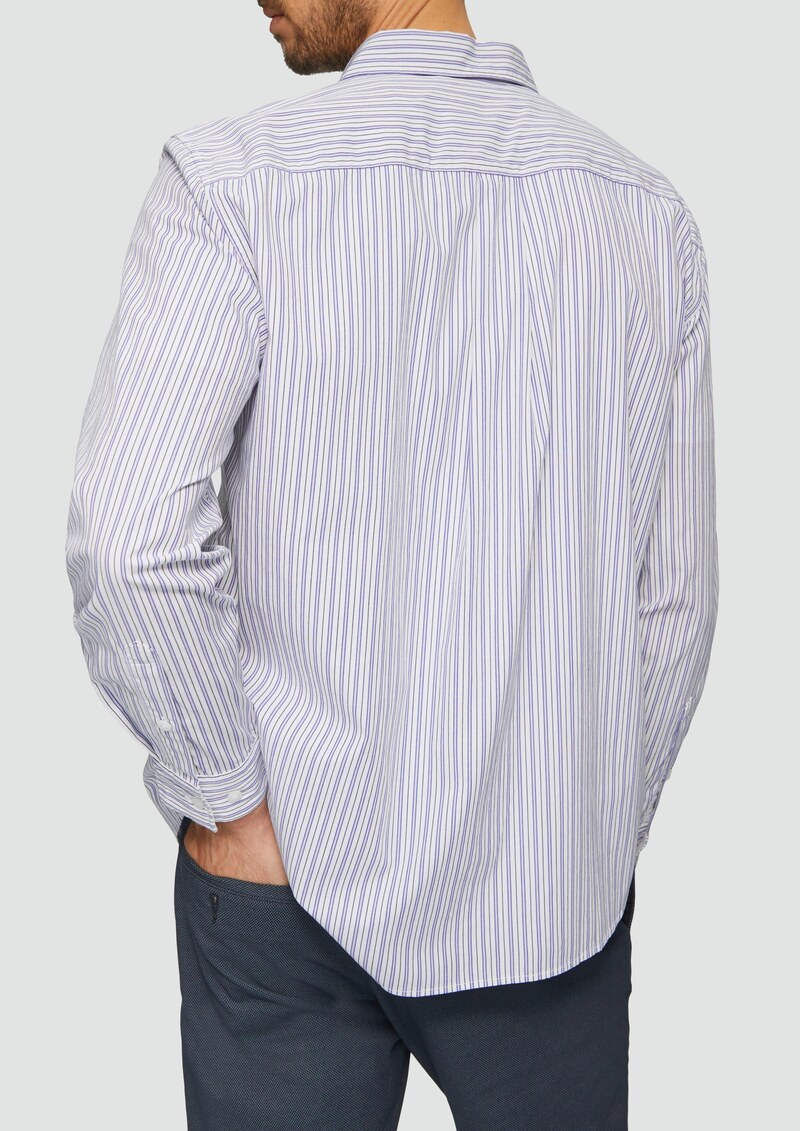 Regular Fit: Gestreiftes Hemd aus Popelin