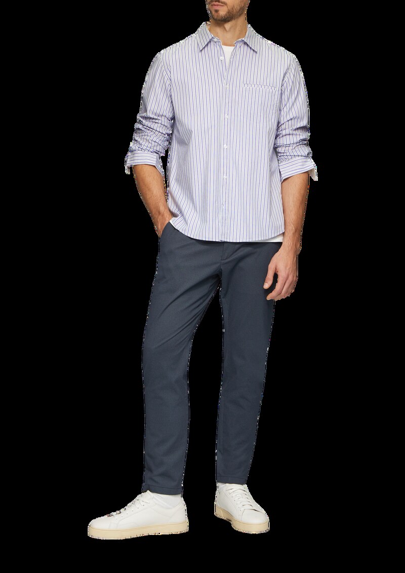 Regular Fit: Gestreiftes Hemd aus Popelin
