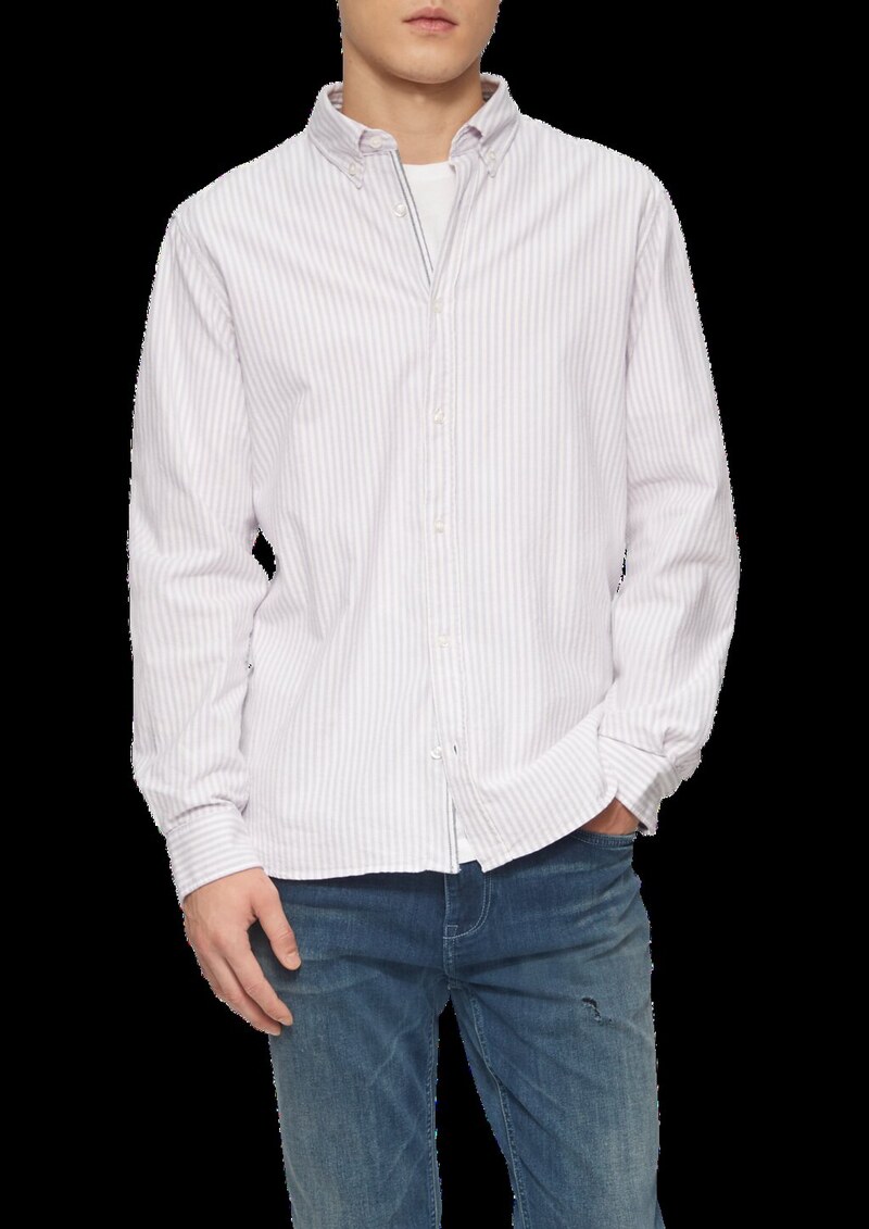 Regular Fit: Gestreiftes Oxford-Hemd