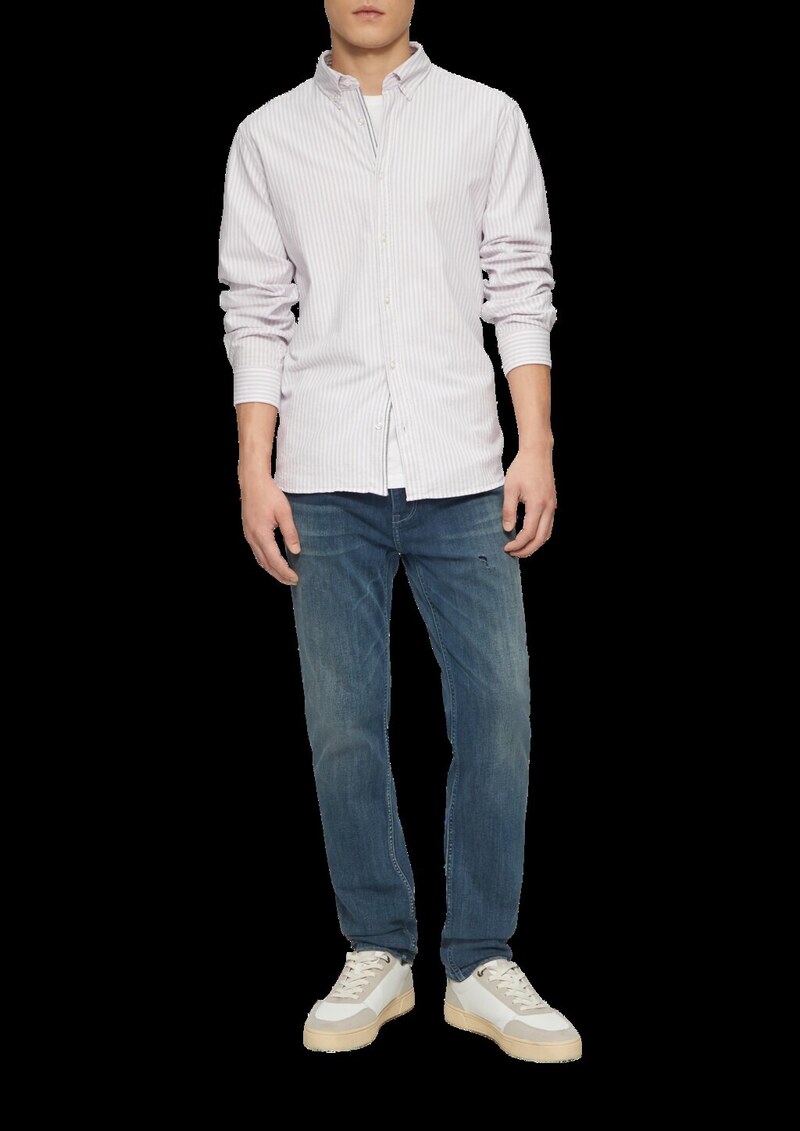 Regular Fit: Gestreiftes Oxford-Hemd