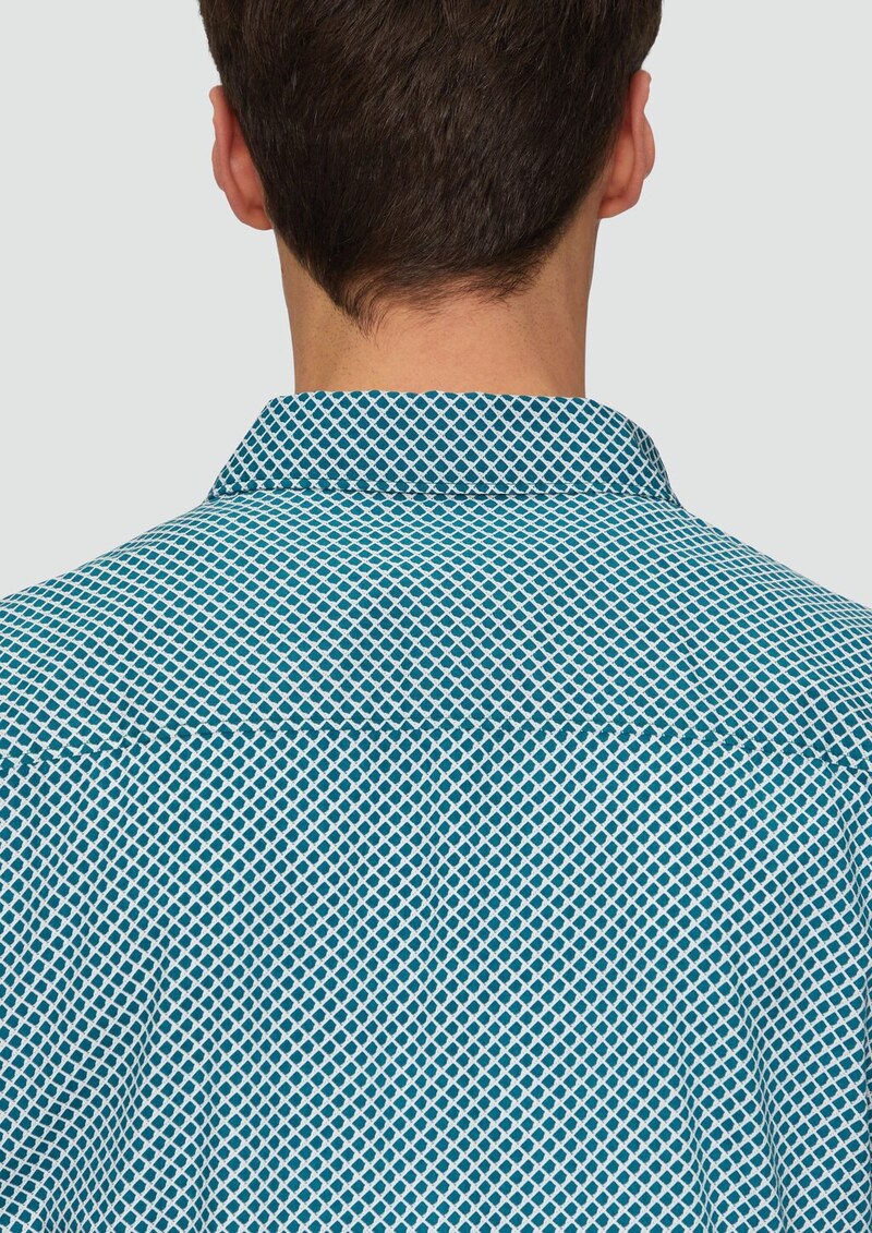 Slim Fit: Gemustertes Hemd aus Baumwollstretch