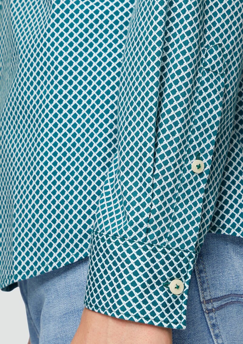 Slim Fit: Gemustertes Hemd aus Baumwollstretch