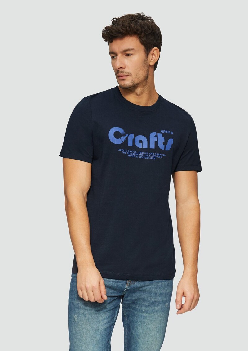 T-Shirt mit Crew Neck und Frontprint