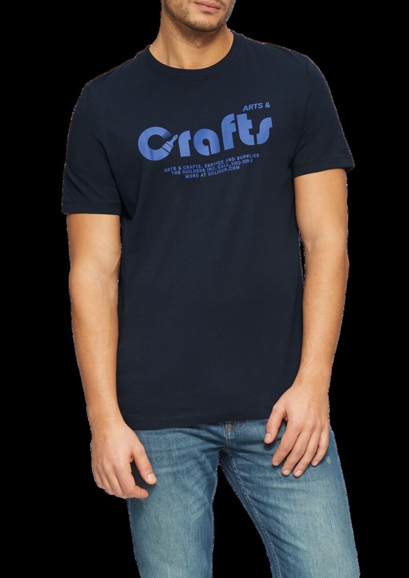 T-Shirt mit Crew Neck und Frontprint