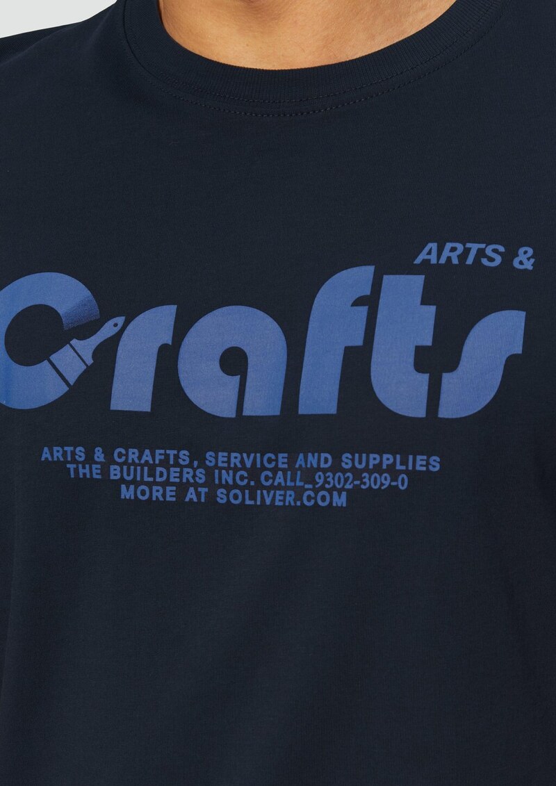 T-Shirt mit Crew Neck und Frontprint