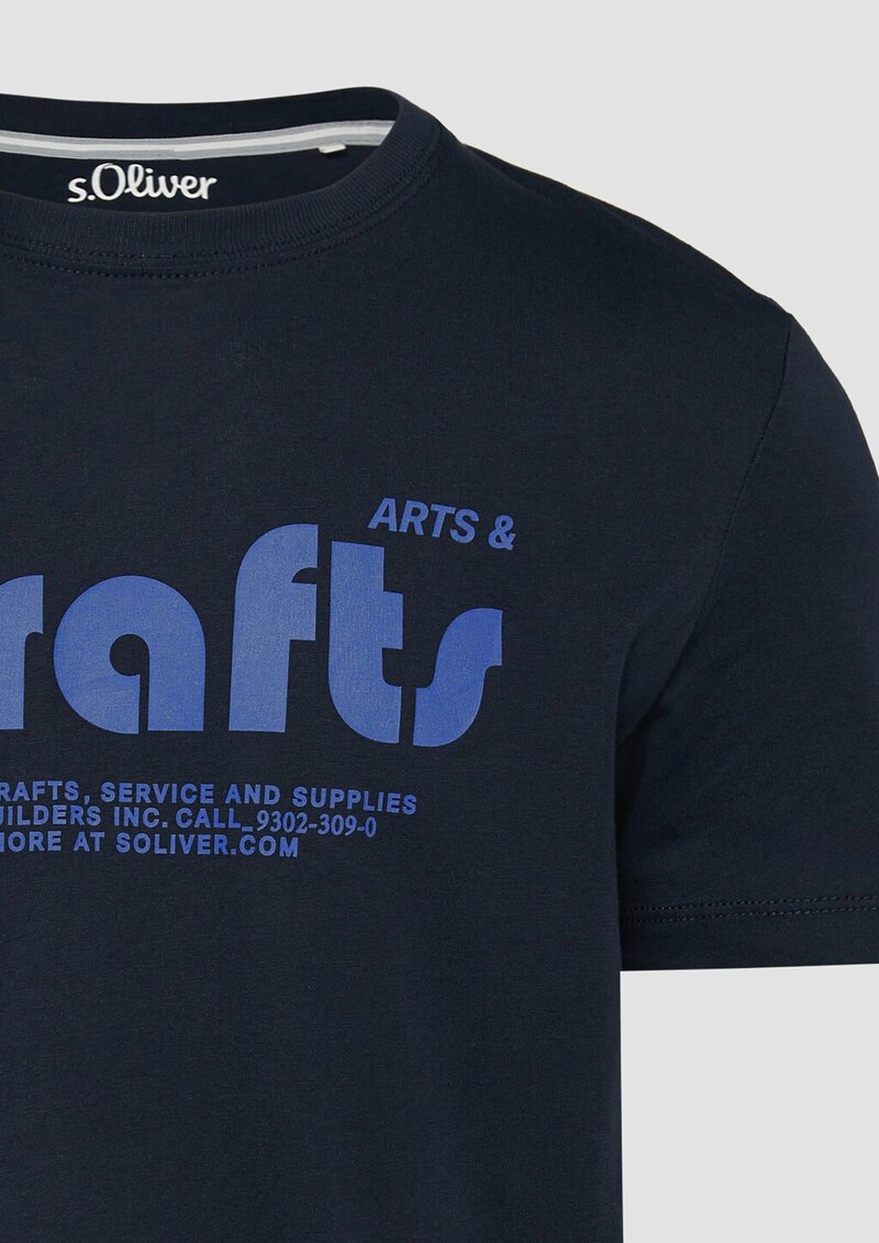 T-Shirt mit Crew Neck und Frontprint