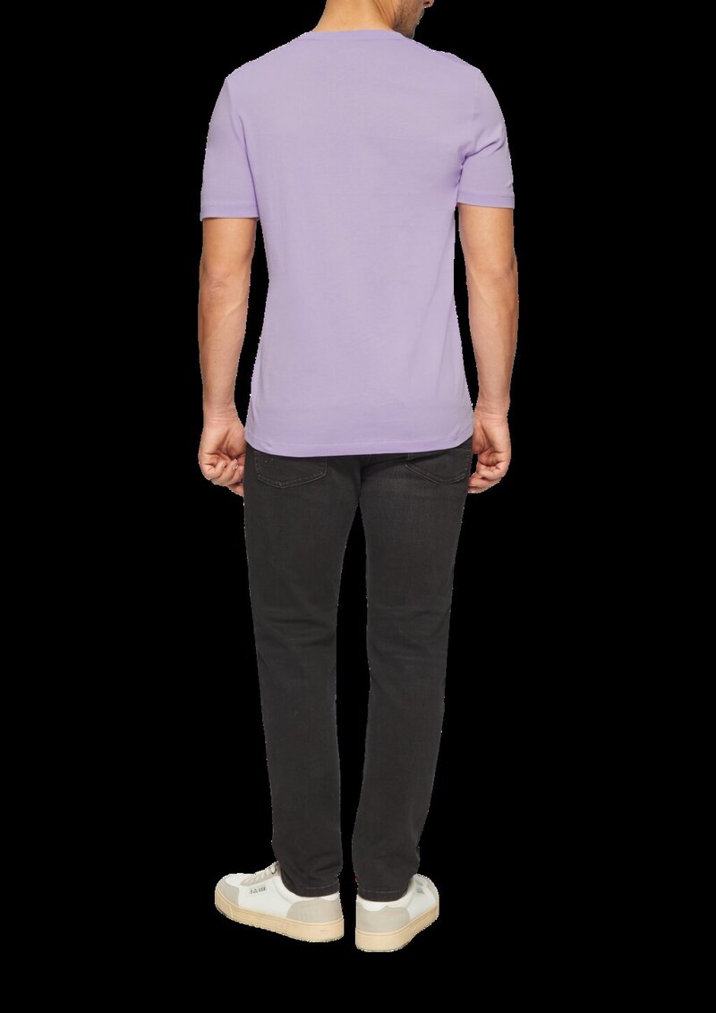 Baumwoll-T-Shirt mit kleinem Logo-Print