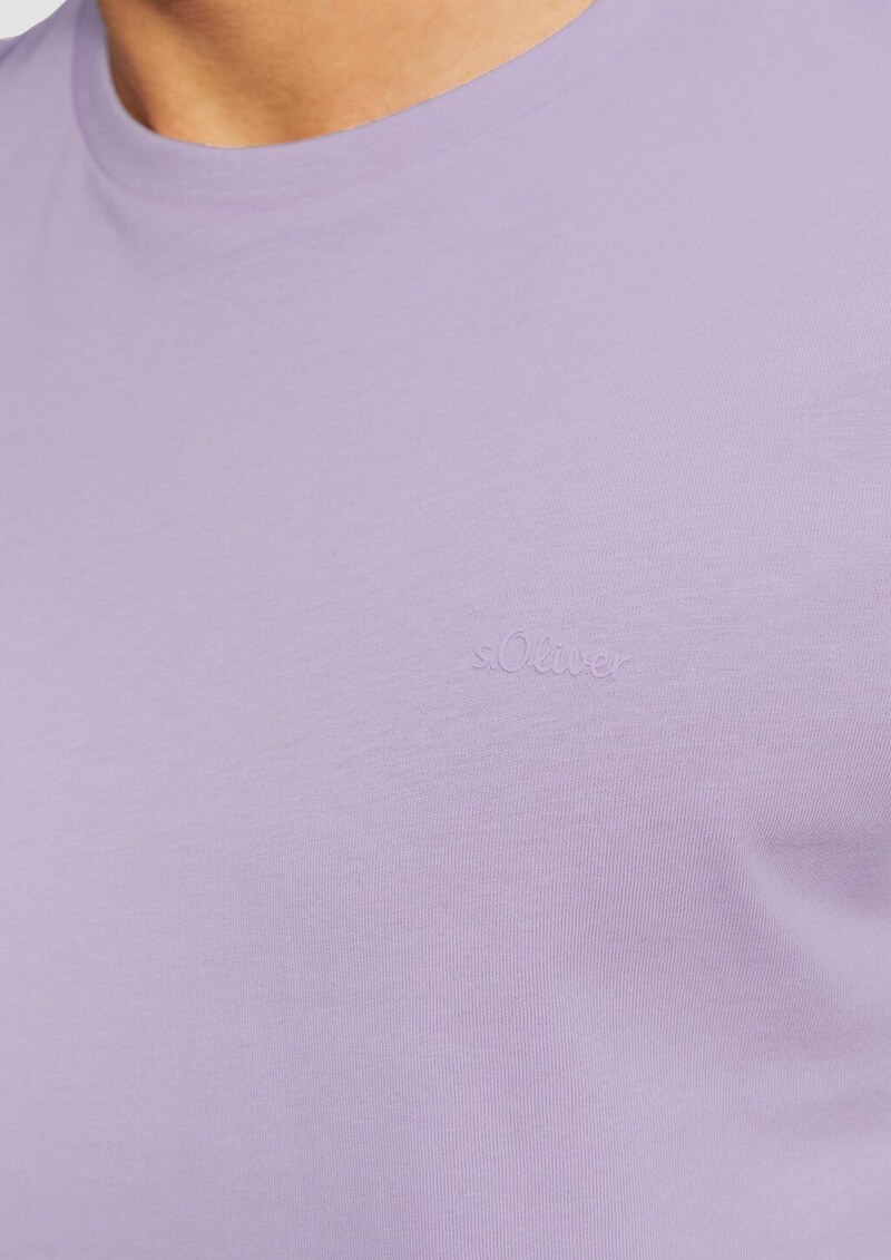 Baumwoll-T-Shirt mit kleinem Logo-Print