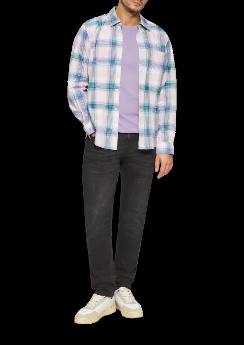 Baumwoll-T-Shirt mit kleinem Logo-Print