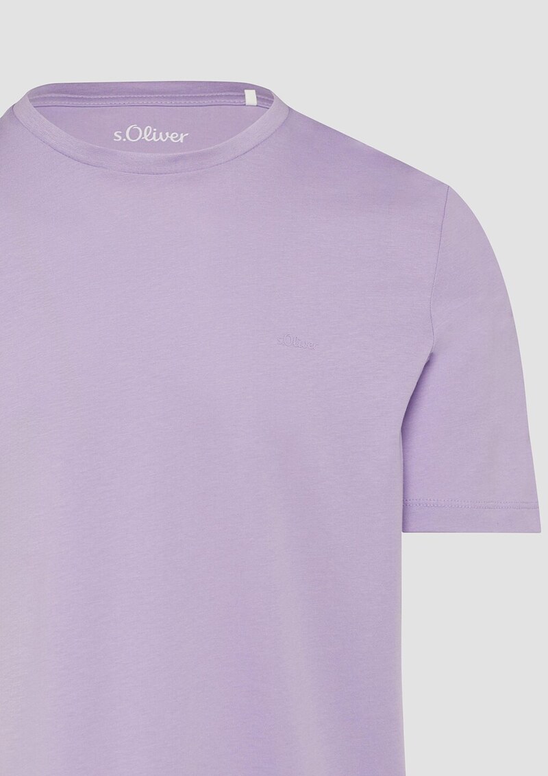 Baumwoll-T-Shirt mit kleinem Logo-Print