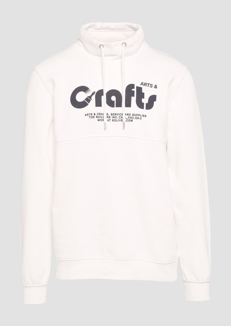 Sweatshirt mit Frontprint und Snood-Kragen