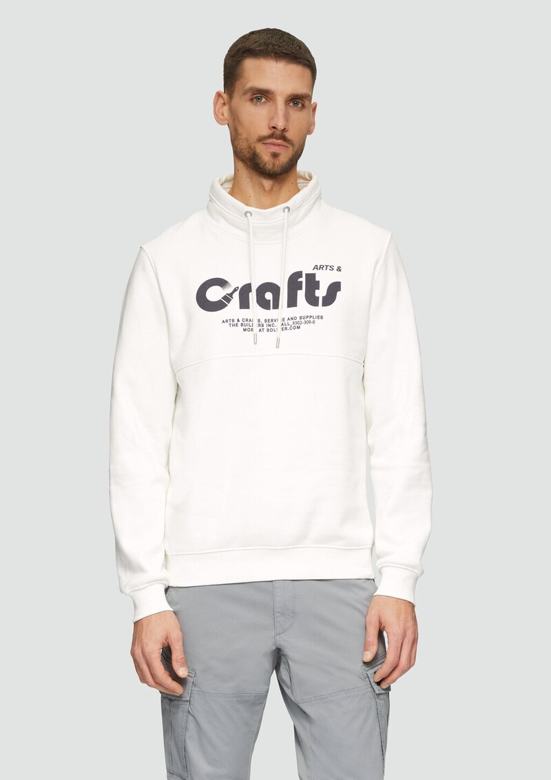 Sweatshirt mit Frontprint und Snood-Kragen