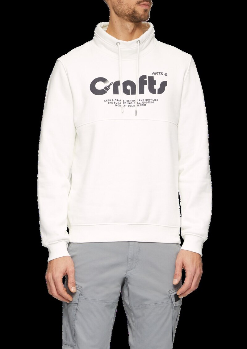 Sweatshirt mit Frontprint und Snood-Kragen