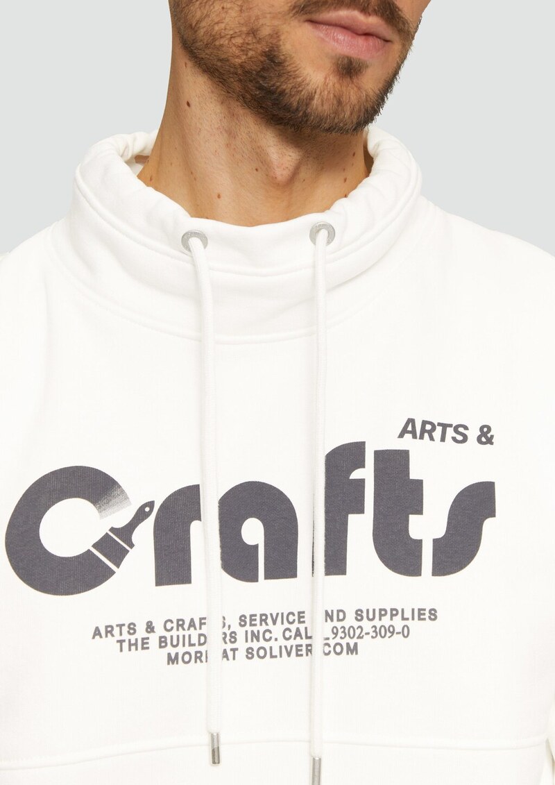 Sweatshirt mit Frontprint und Snood-Kragen