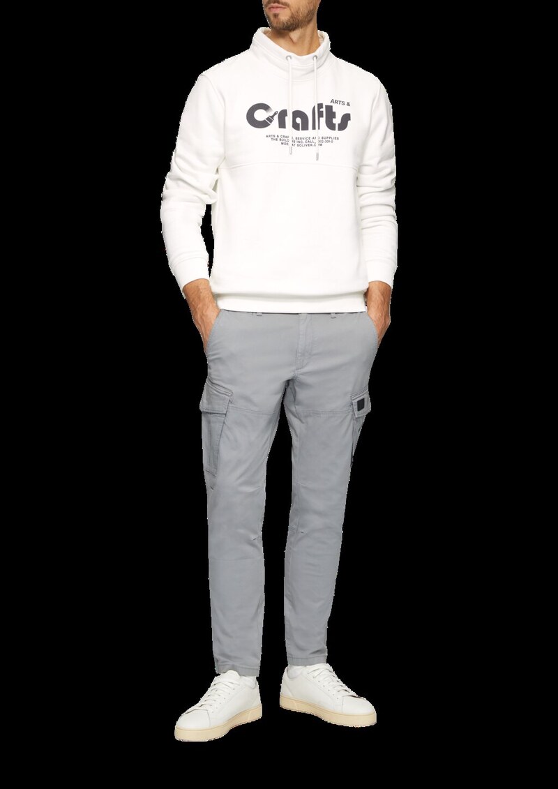 Sweatshirt mit Frontprint und Snood-Kragen