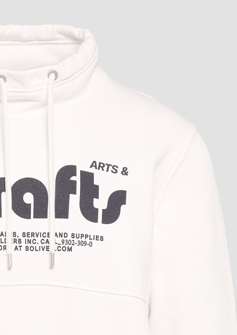 Sweatshirt mit Frontprint und Snood-Kragen