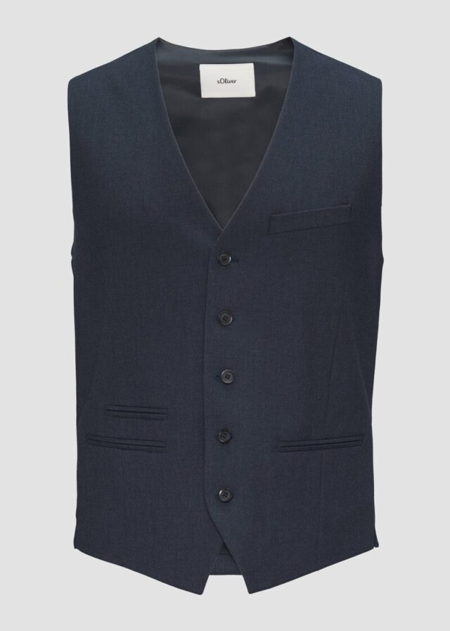 s.O PURE: Anzugweste aus Viskosestretch