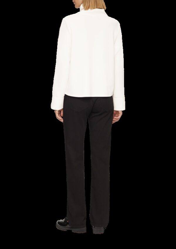 Sweatshirt mit Kontrast-Details und geschlitztem Ärmelsaum