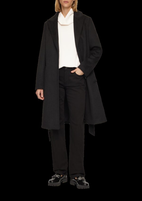 Sweatshirt mit Kontrast-Details und geschlitztem Ärmelsaum