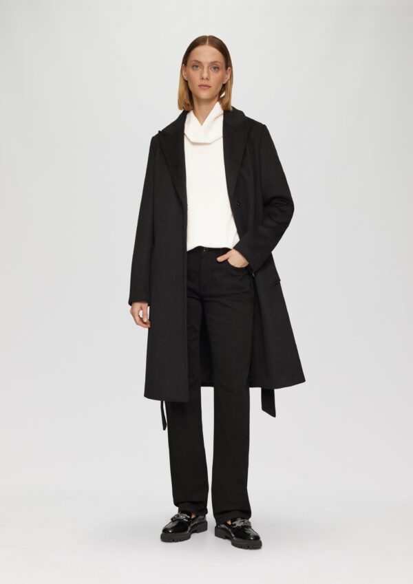 Sweatshirt mit Kontrast-Details und geschlitztem Ärmelsaum