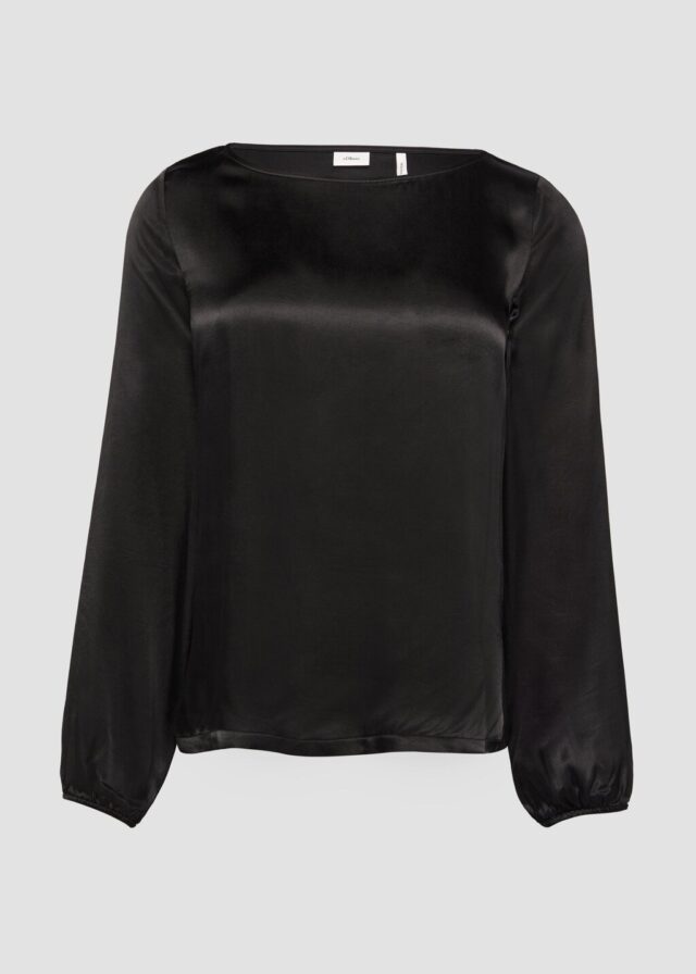 Satiniertes Blusenshirt aus Viskose