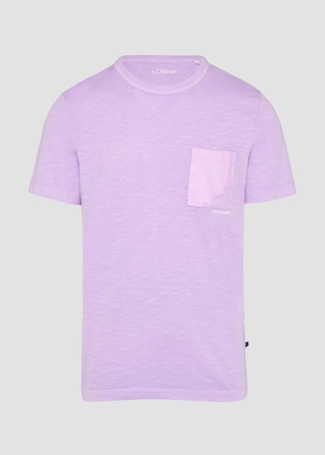 Baumwoll-T-Shirt mit Garment Dye