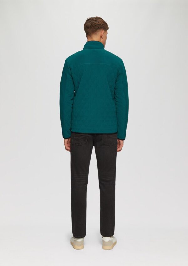 Fleece-Jacke im Fabricmix mit Stepp-Detail