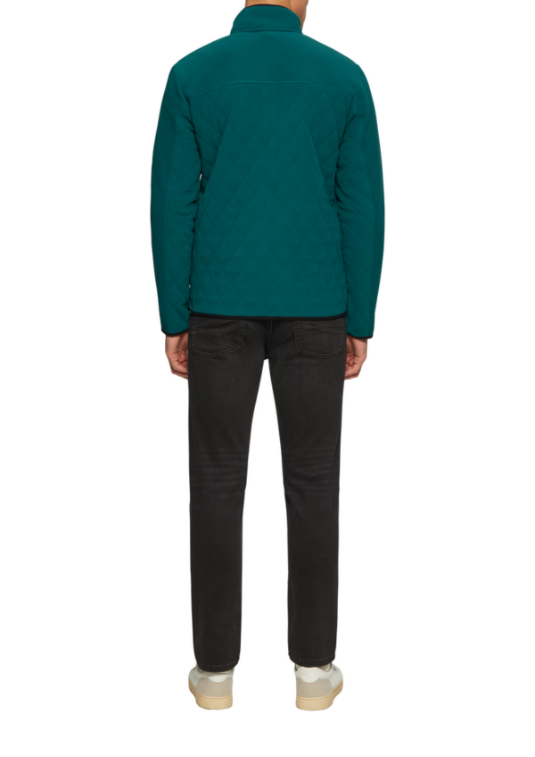 Fleece-Jacke im Fabricmix mit Stepp-Detail