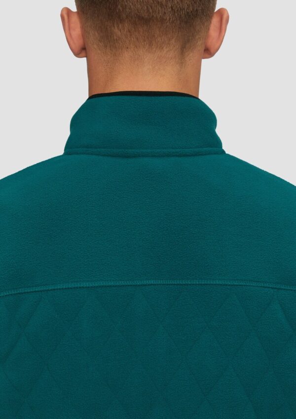 Fleece-Jacke im Fabricmix mit Stepp-Detail