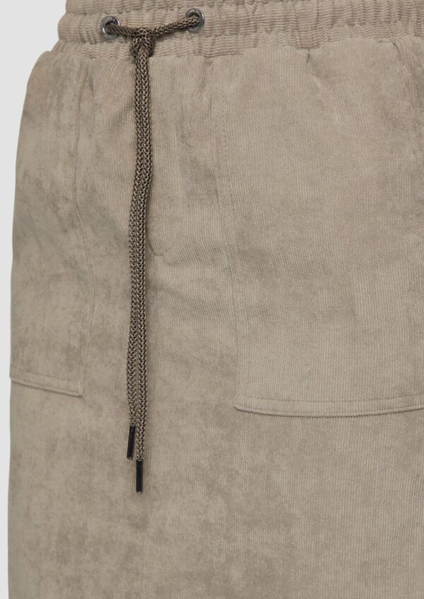 Feincord-Rock mit Elastikbund und Taschen