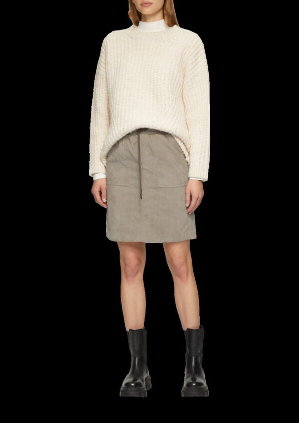 Feincord-Rock mit Elastikbund und Taschen